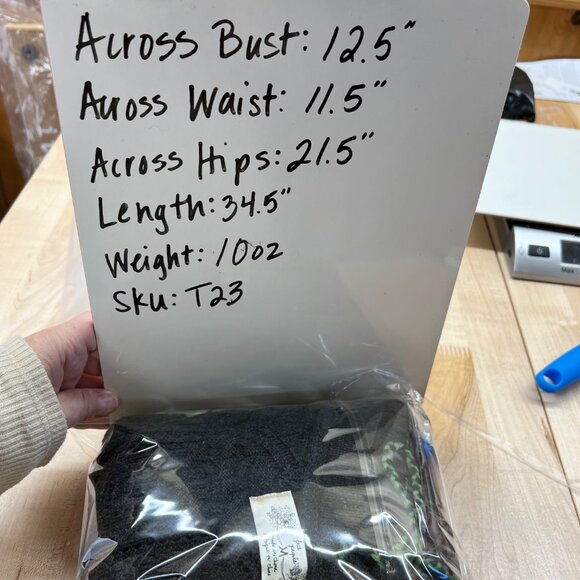 Free People Fair Isle Sweetheart Knit Sweater Dress Charcoal Gray Size Medium - Picture 11 of 11